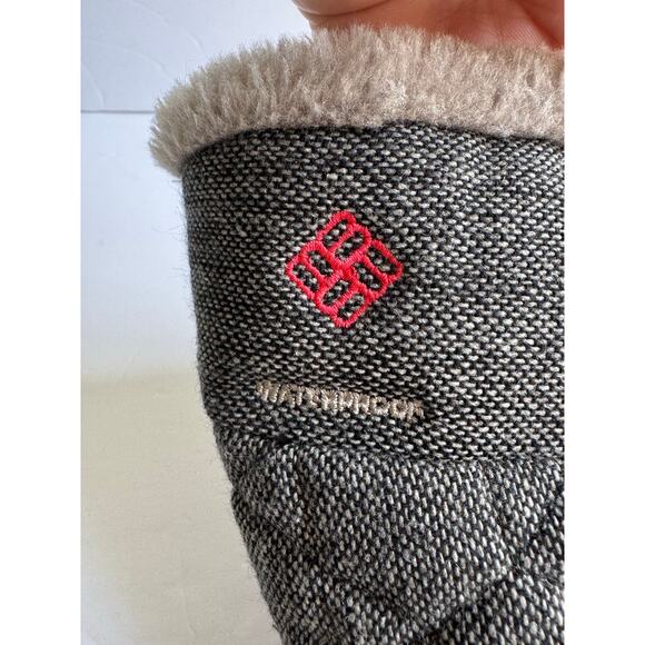 Columbia Women’s 6 Faux Fur Mid Boots Gray Waterproof Omni Grip 200 Grams EUC - Picture 8 of 9
